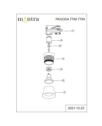 PAGODA * COLGANTE CARRIL TRIFASICO GU10 BLANCO